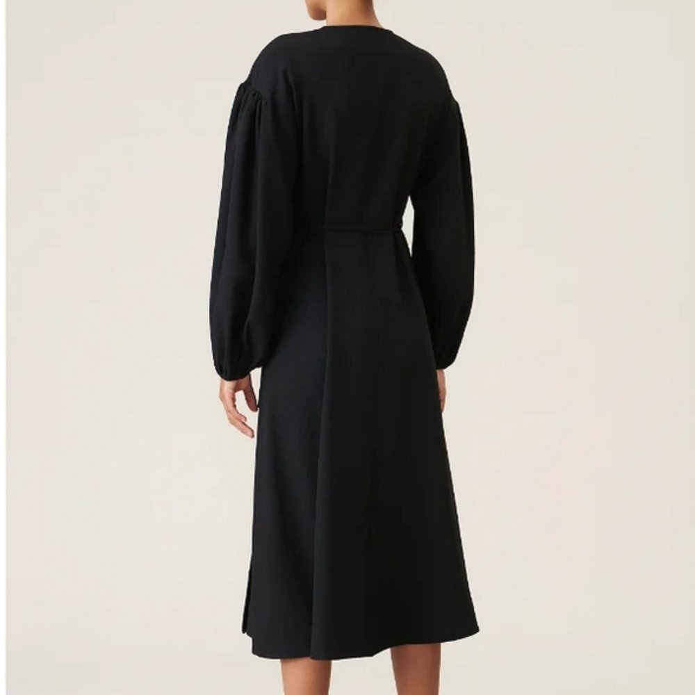GANNI Heavy Crepe Wrap Dress - Picture 2 of 4